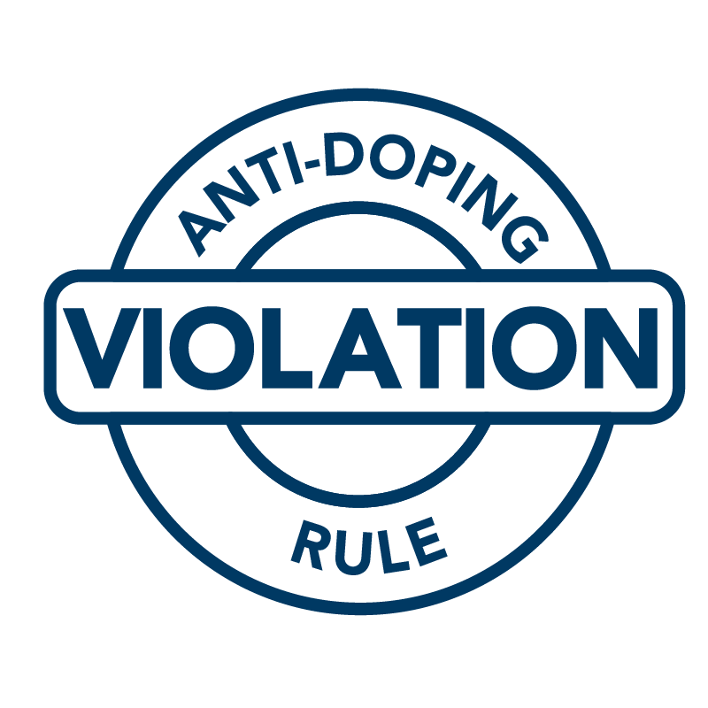Icon for an anti-doping rule violation (ban from sport)